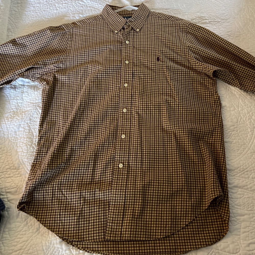 Polo Casual button down in Fall Gingham